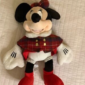 2013 Minnie Mouse Plush Toy with Red Plaid Outfit